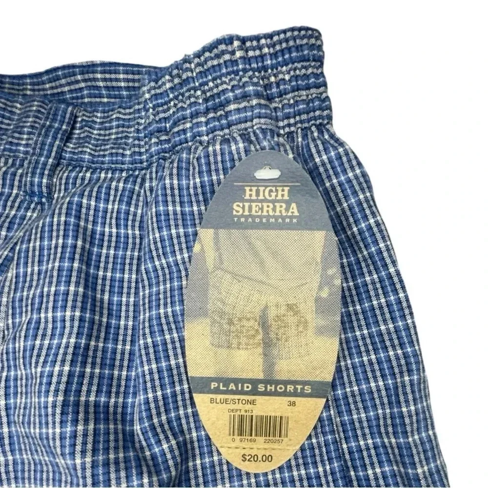 High Sierra Men’s Plaid Walking Shorts, Size 38, New with Tags – Comfortable